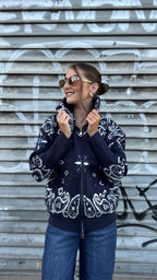 Gilet bandana JEANNE – Bleu marine