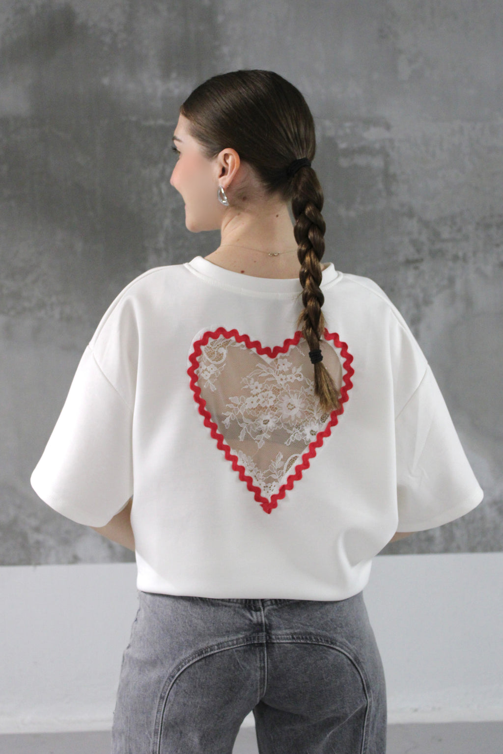 T-SHIRT LOVE BLANC