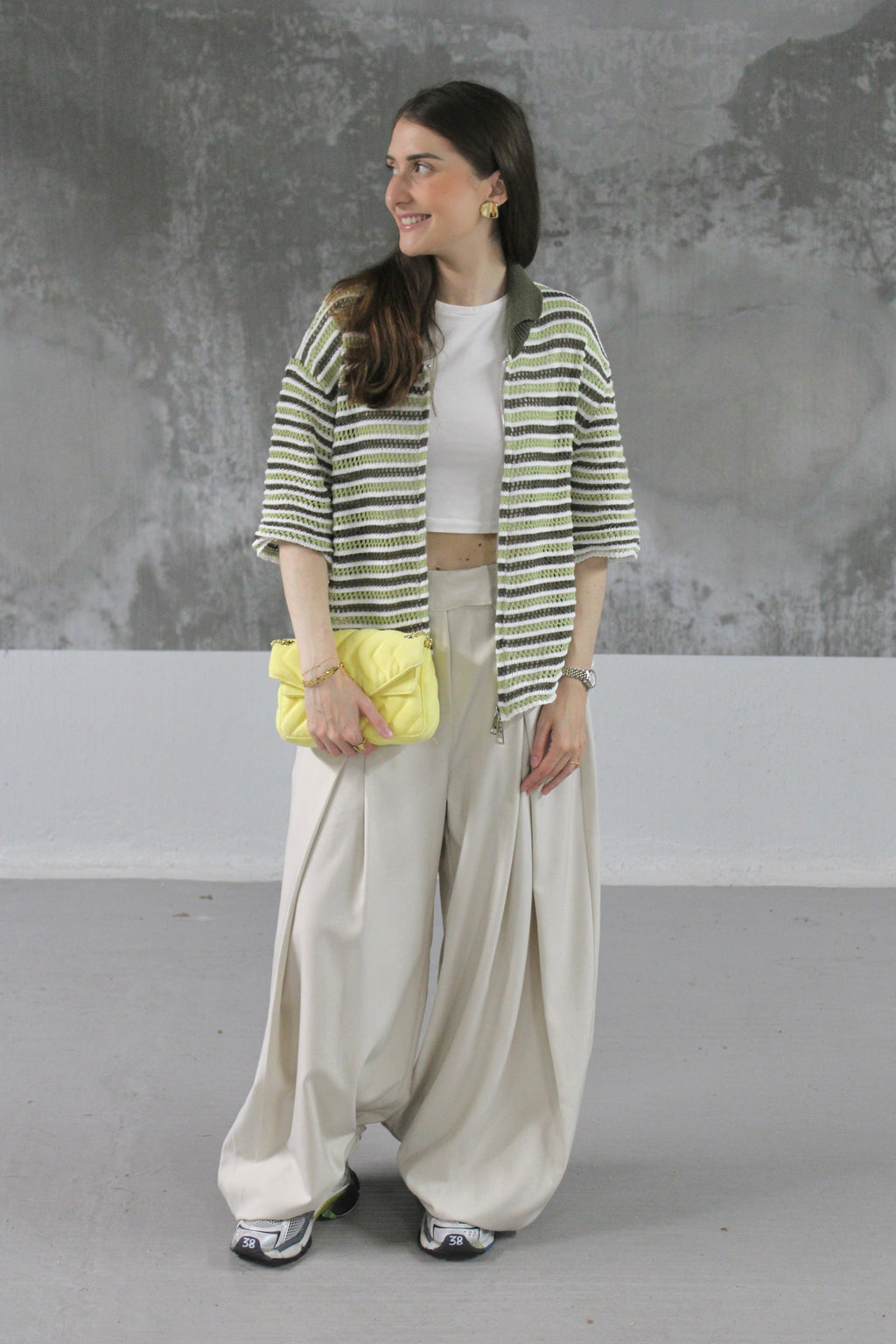 PANTALON FLUIDE PALAZZO BEIGE