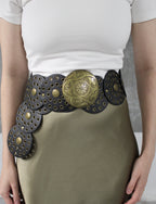 CEINTURE DISQUE NOIRE COW-BOY