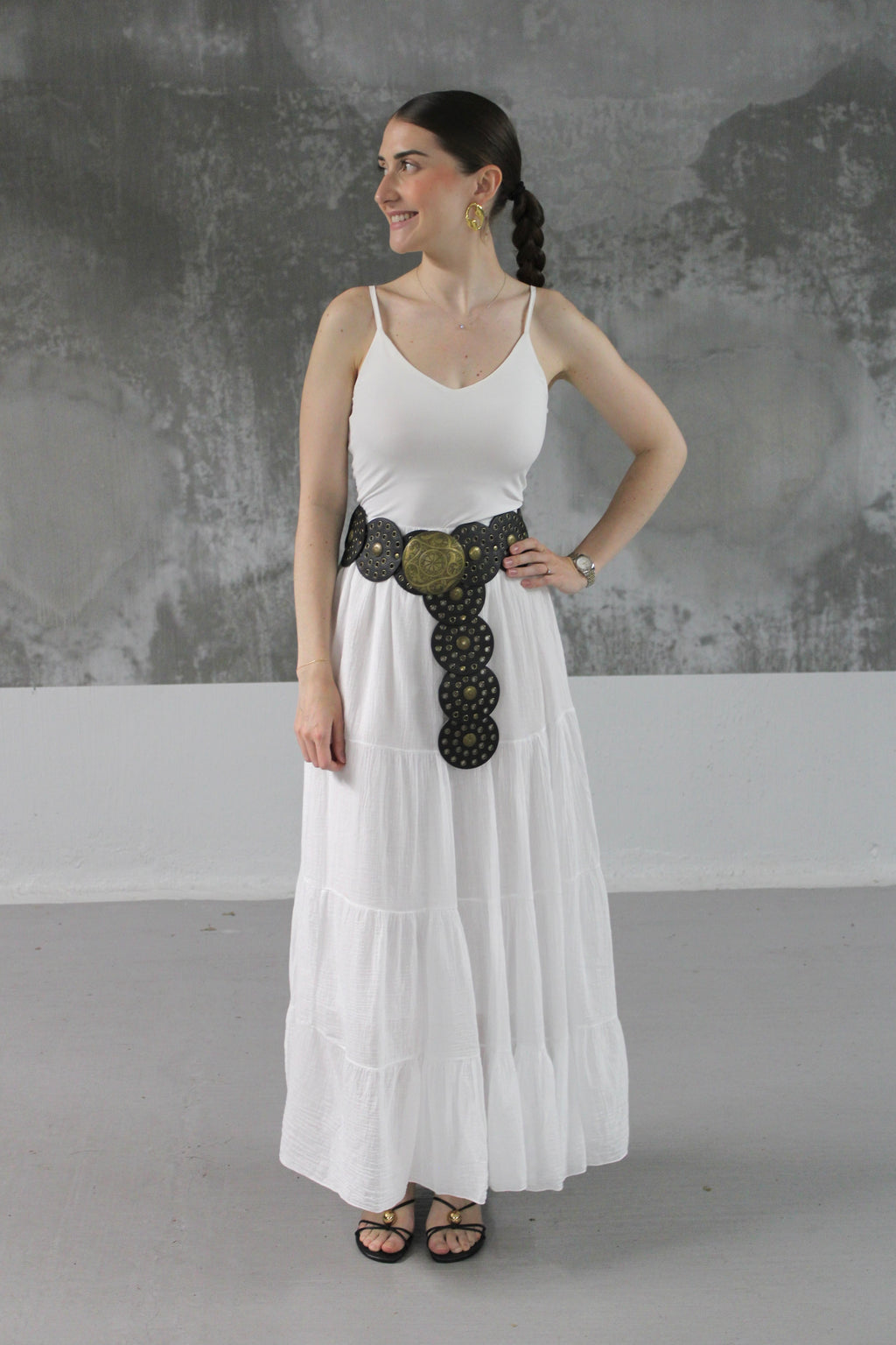 JUPE LONGUE BLANCHE DONA