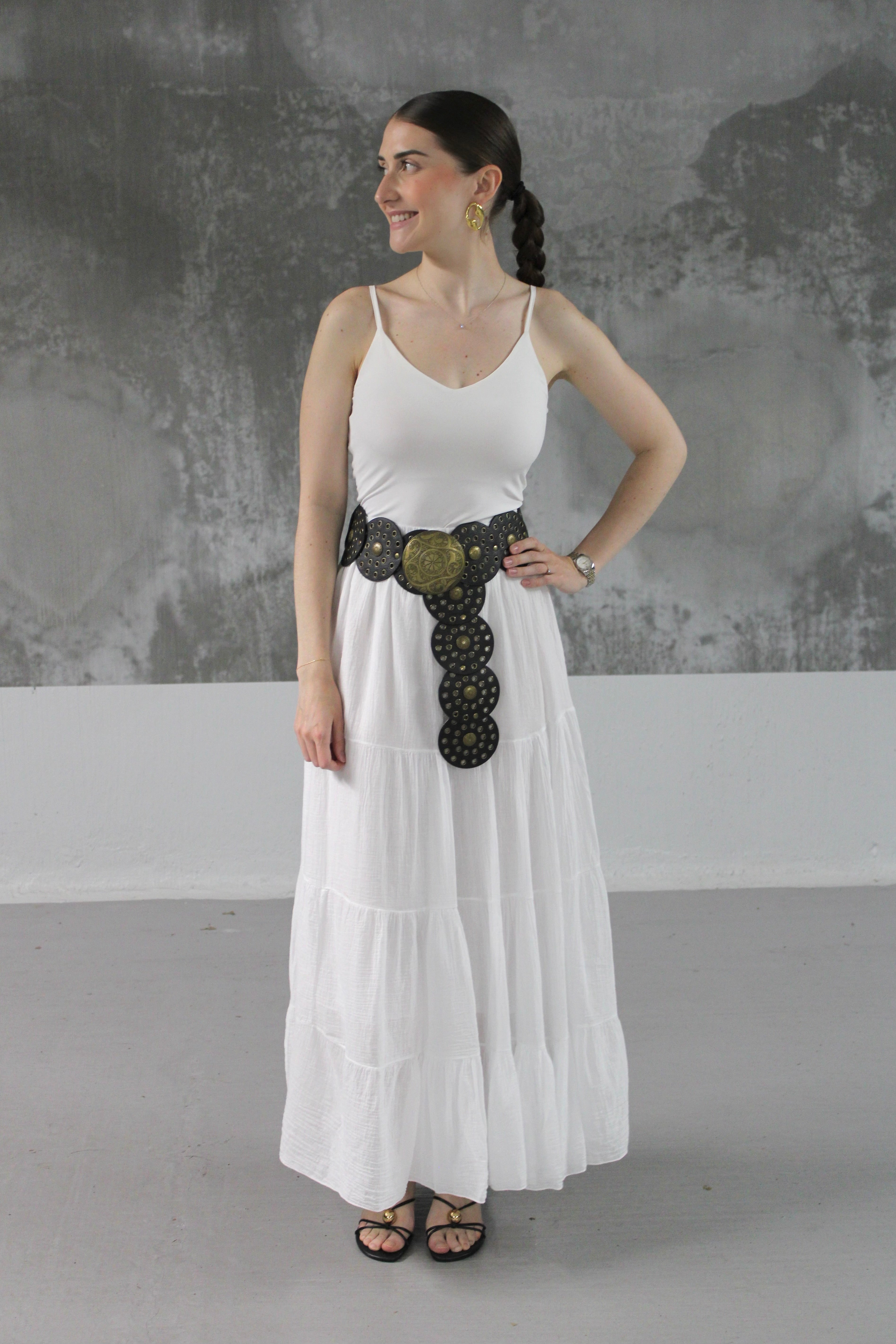 JUPE LONGUE BLANCHE DONA