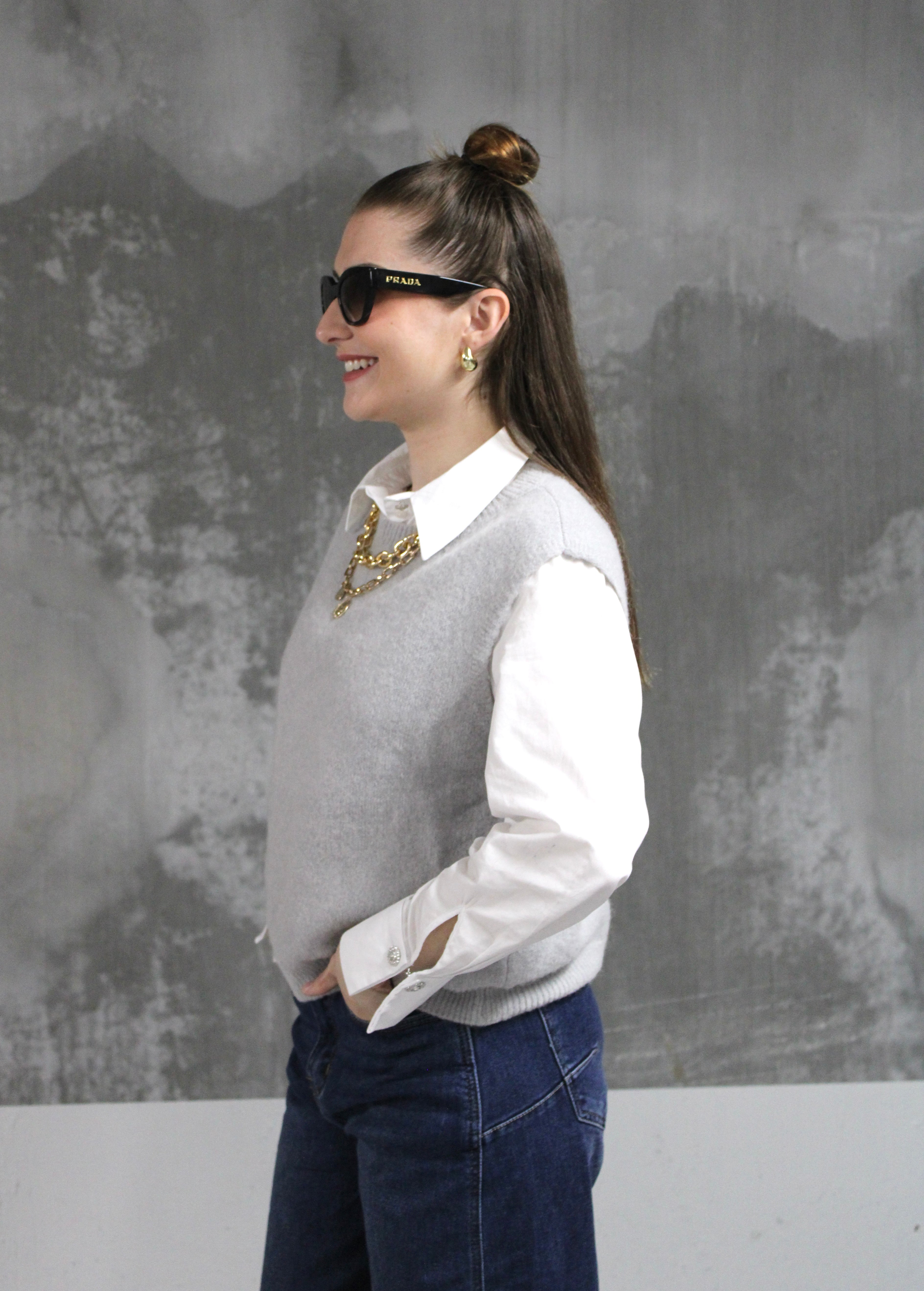 PULL SANS MANCHE GRIS ALYA