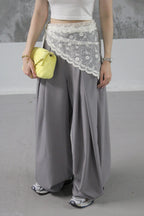 PANTALON FLUIDE PALAZZO GRIS