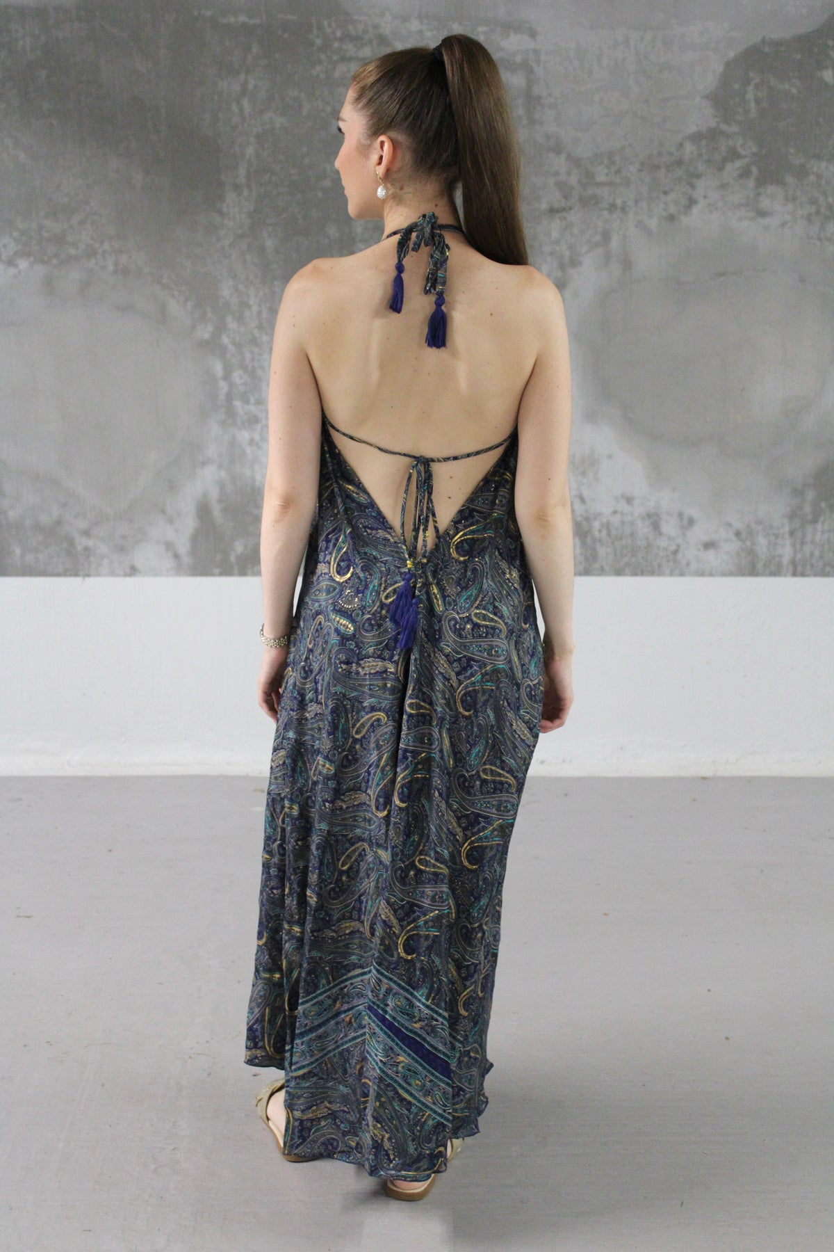 Robe bohème bleu nuit