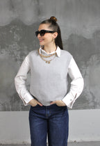PULL SANS MANCHE GRIS ALYA