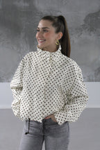 VESTE A POIS MARRON MANON