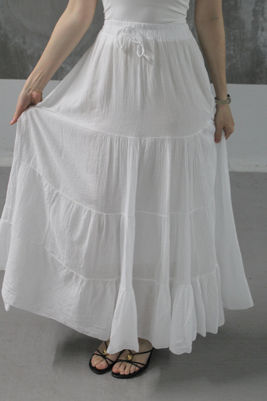 JUPE LONGUE BLANCHE DONA