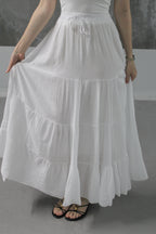 JUPE LONGUE BLANCHE DONA