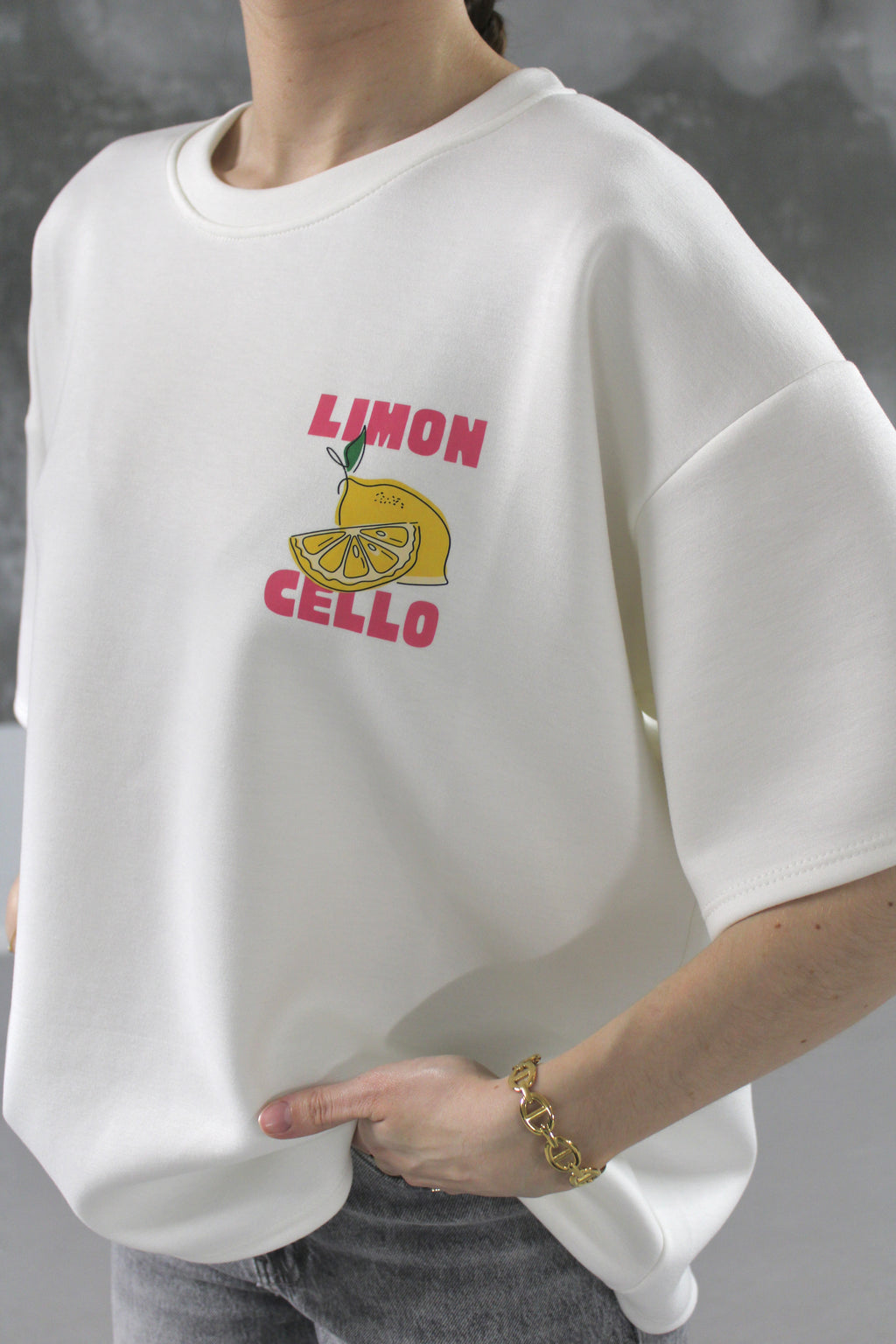 T-SHIRT BLANC LIMONCELLO