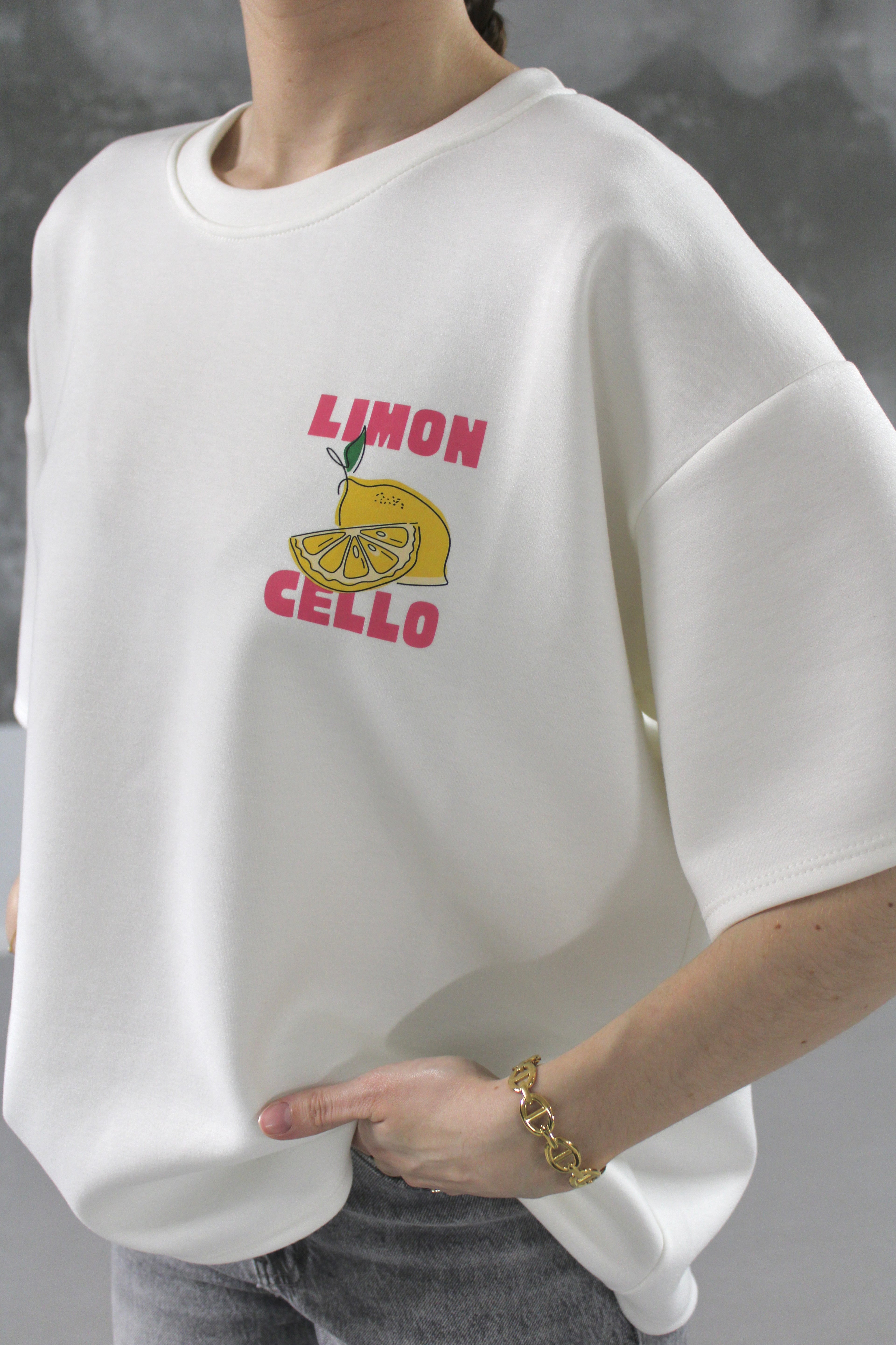 T-SHIRT BLANC LIMONCELLO