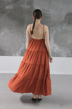ROBE LONGUE SOLEIL ROUILLE