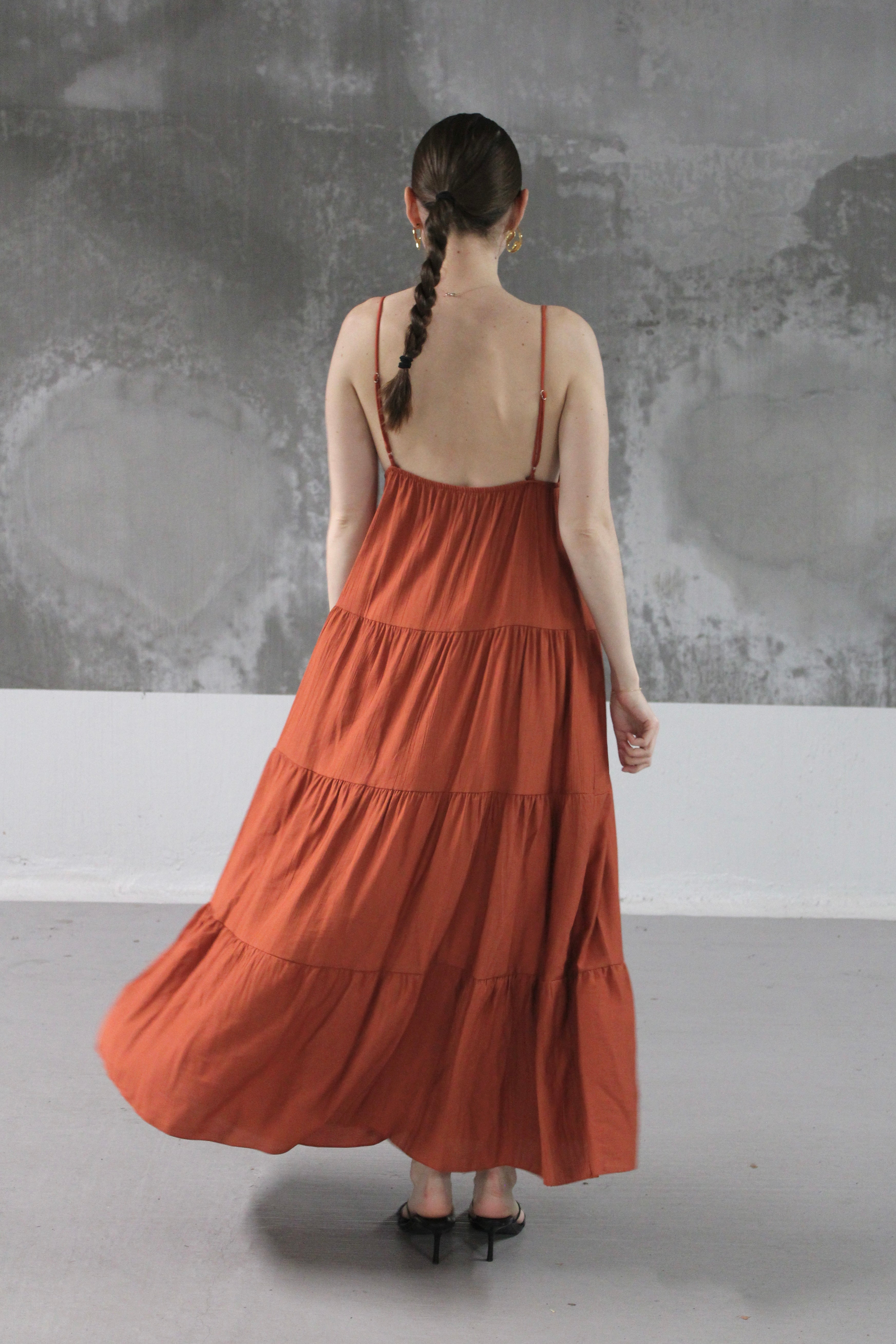 ROBE LONGUE SOLEIL ROUILLE