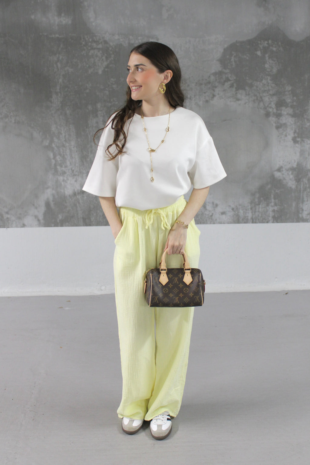 PANTALON JAUNE ESMEE
