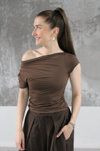 T-SHIRT MARRON