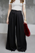 PANTALON AMPLE NOIR PALAZZO