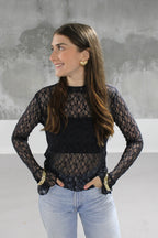 HAUT DENTELLE BLEU MARINE