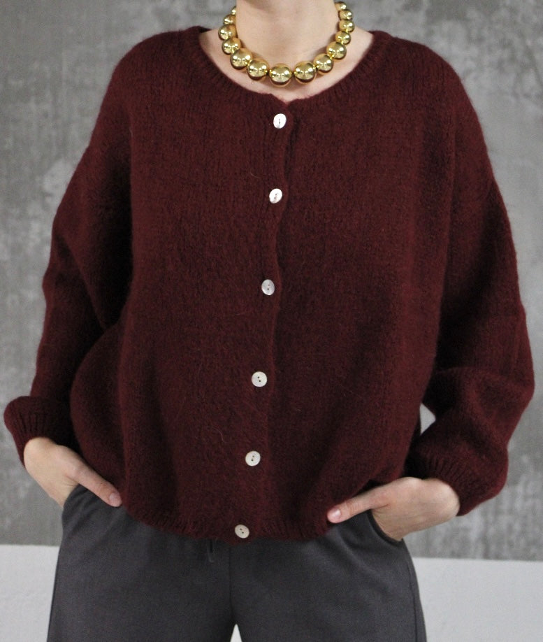 CARDIGAN ALBA BORDEAUX