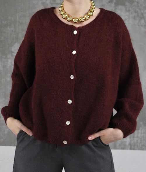 CARDIGAN ALBA BORDEAUX