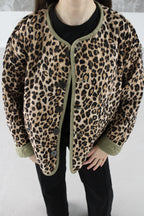 VESTE REVERSIBLE KAKI LEOPARD