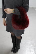 SAC EN FOURRURE BORDEAUX