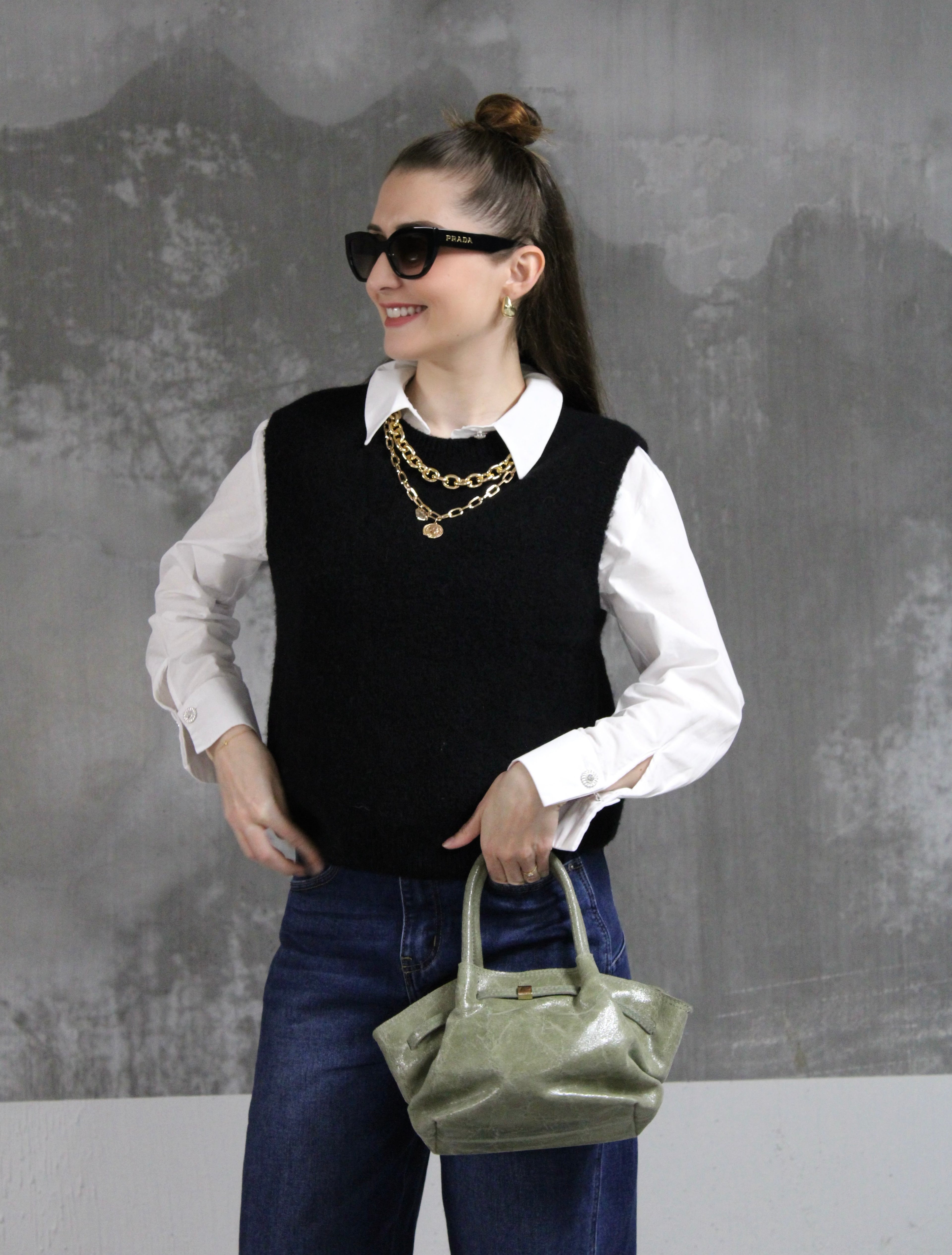 PULL SANS MANCHE NOIR ALYA