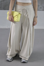 PANTALON FLUIDE PALAZZO BEIGE