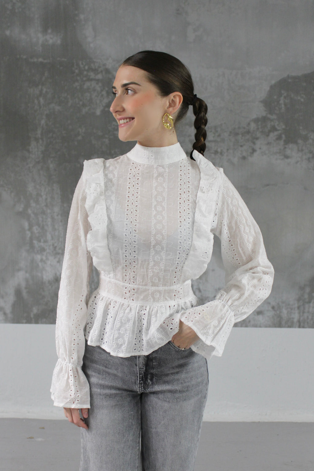 BLOUSE BLANCHE BRODERIE CHARLIE
