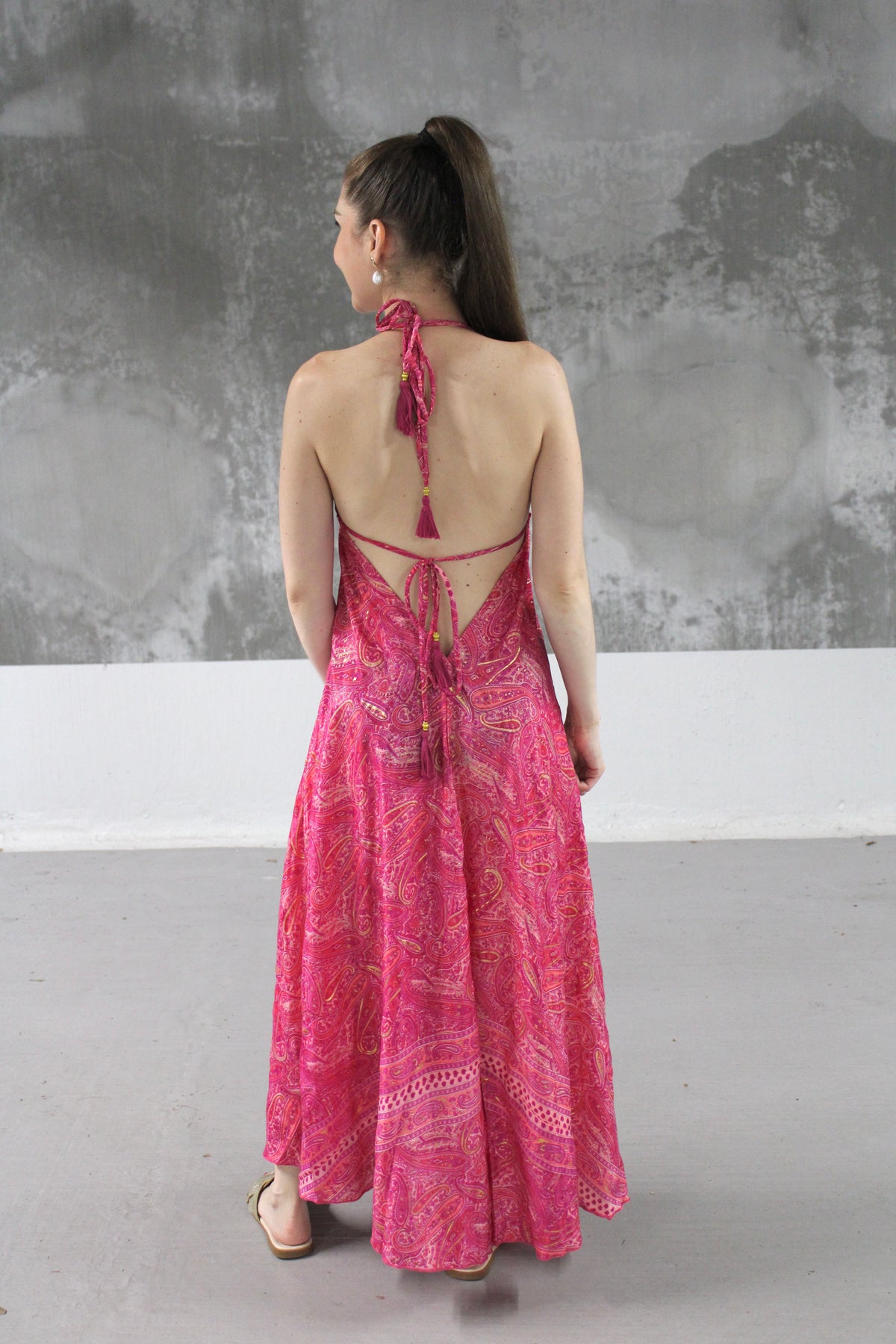 Robe bohème rose fuschia