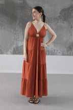 ROBE LONGUE SOLEIL ROUILLE