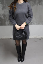 ENSEMBLE JUPE PULL GRIS COMFY
