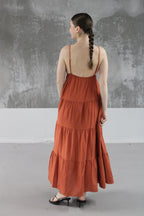 ROBE LONGUE SOLEIL ROUILLE