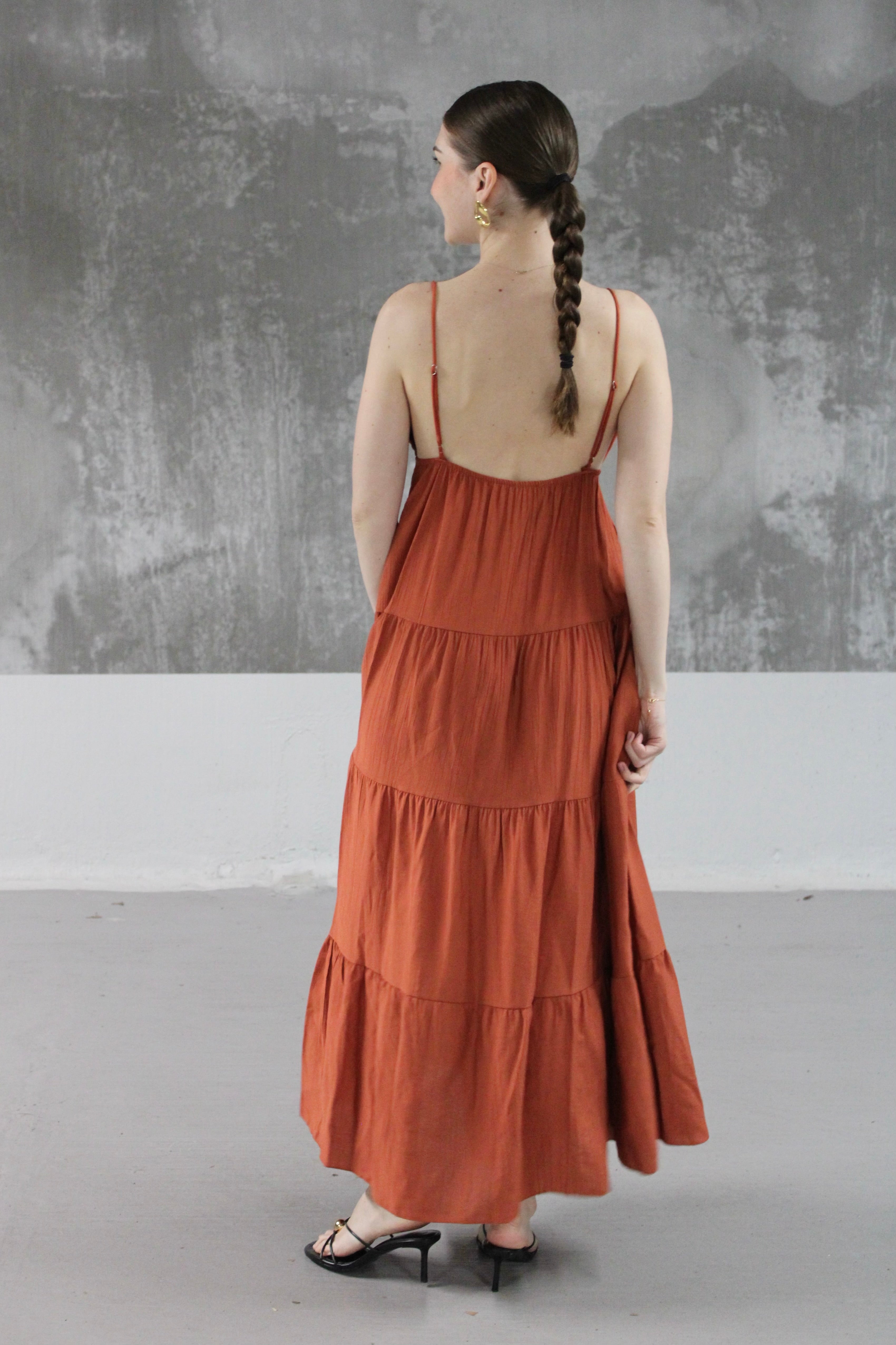 ROBE LONGUE SOLEIL ROUILLE
