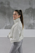 VESTE A POIS BLEUE MARINE MANON