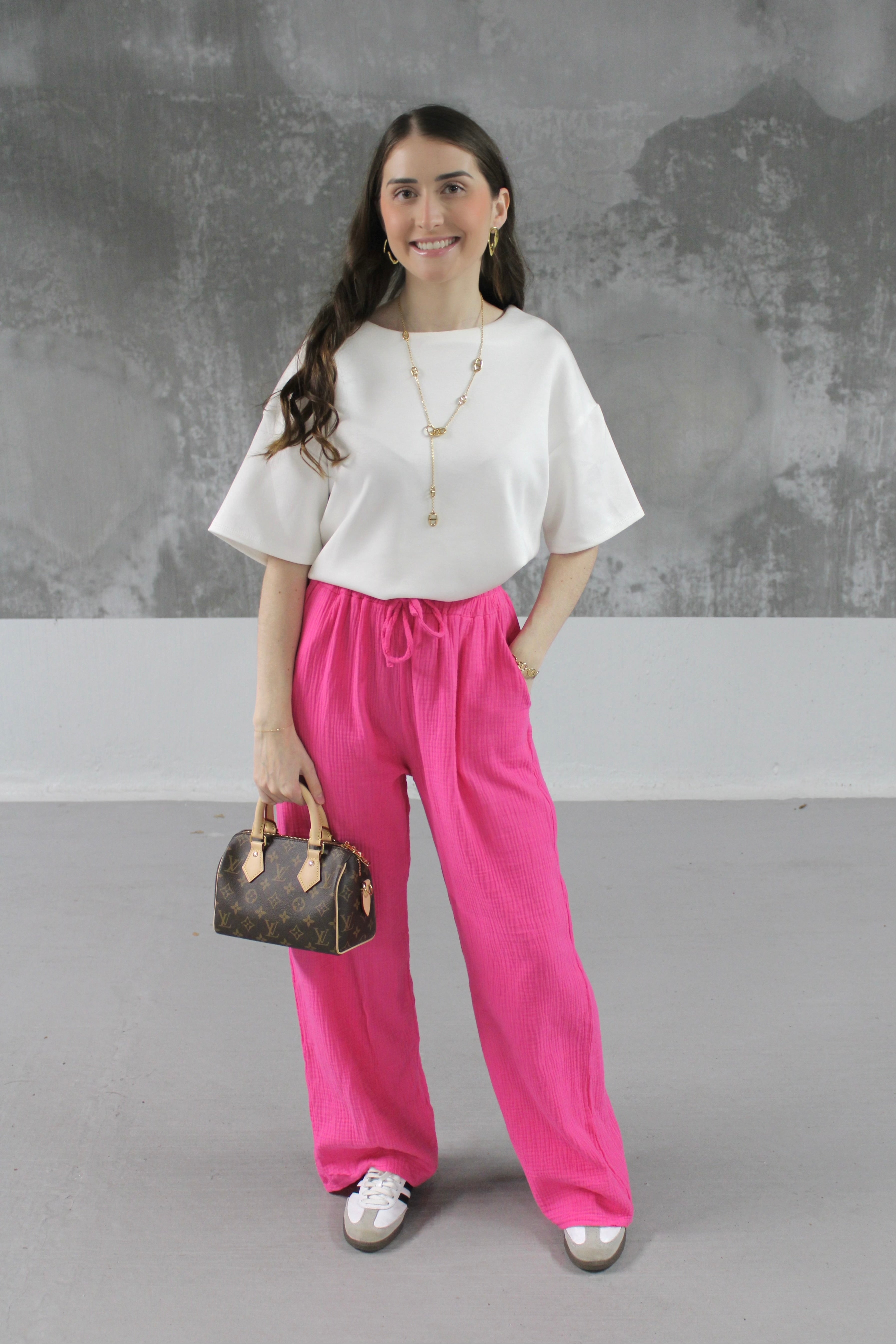 PANTALON ROSE FUSCHIA ESMEE