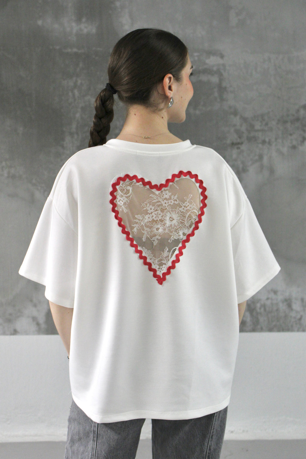 T-SHIRT LOVE BLANC