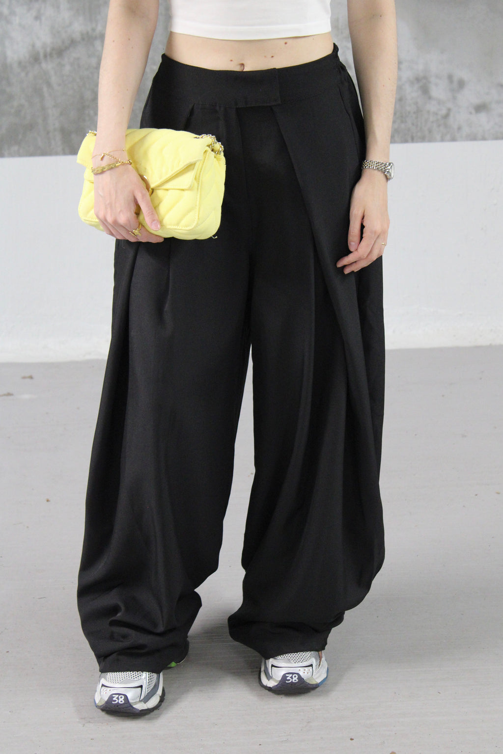 PANTALON FLUIDE PALAZZO NOIR