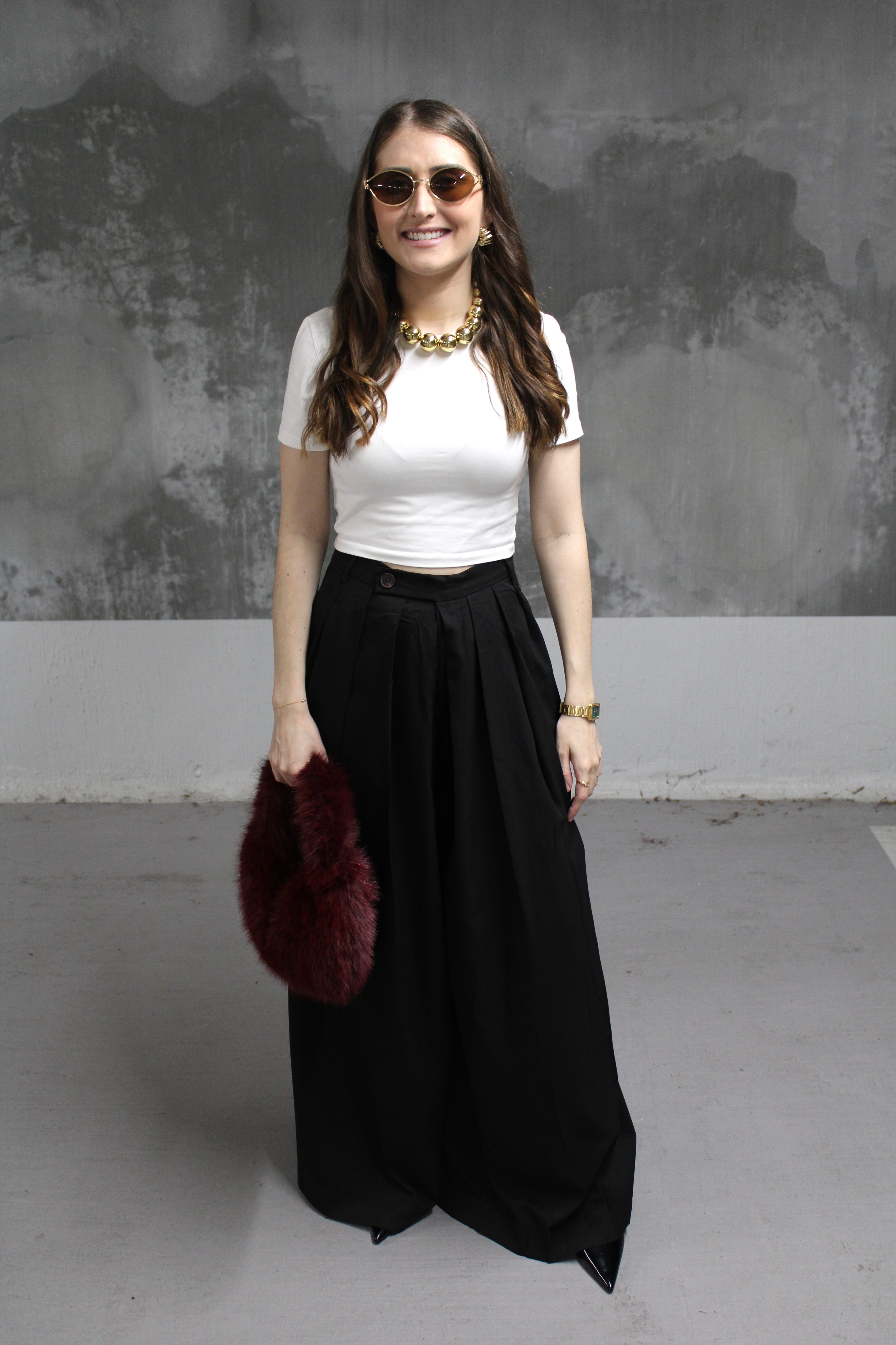 PANTALON AMPLE NOIR PALAZZO