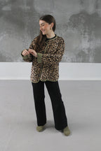 VESTE REVERSIBLE KAKI LEOPARD
