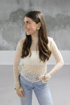 HAUT DENTELLE BEIGE