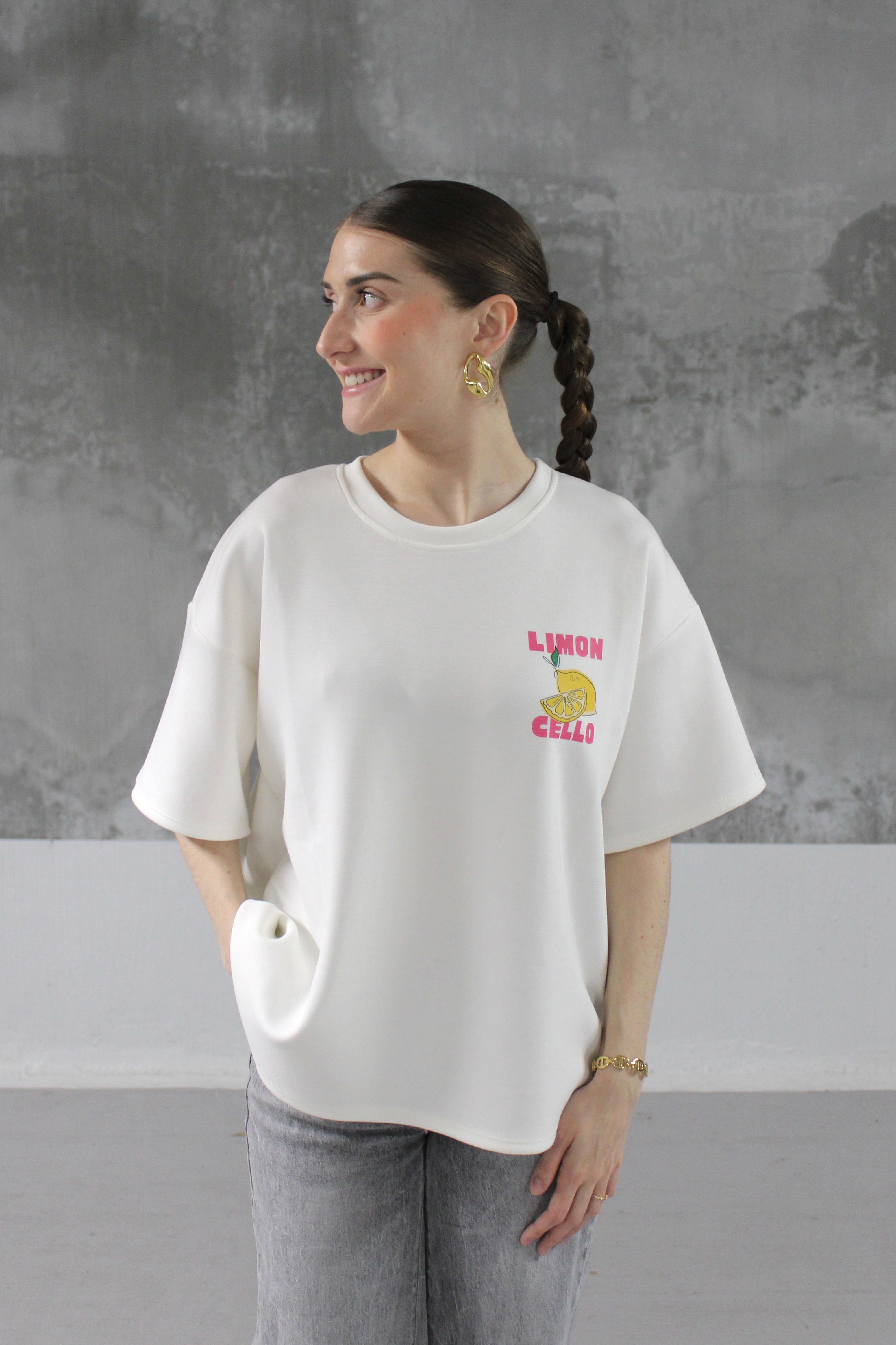T-SHIRT BLANC LIMONCELLO