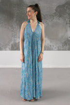 ROBE BOHEME BLEUE CLAIR