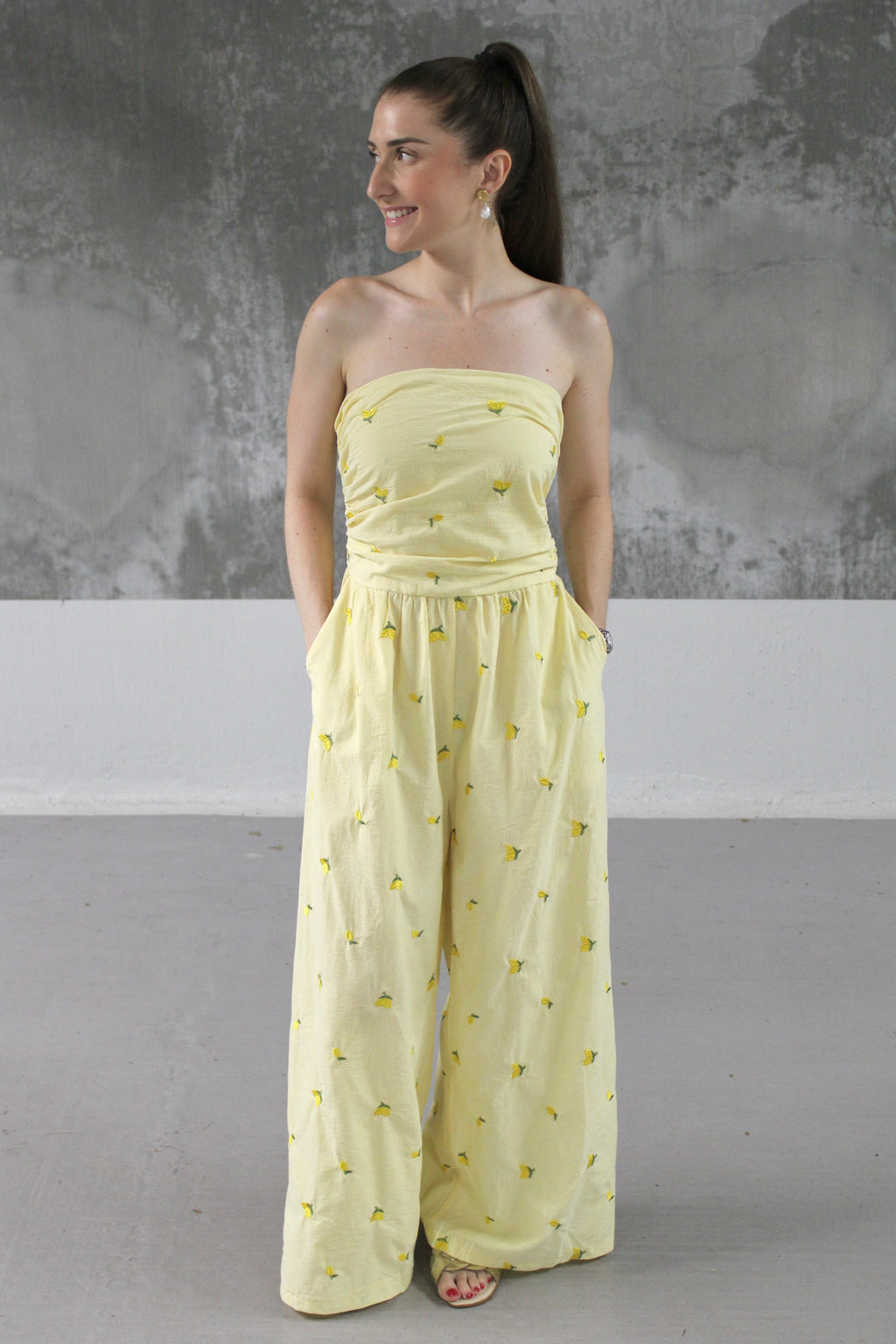COMBINAISON BUSTIER CITRON
