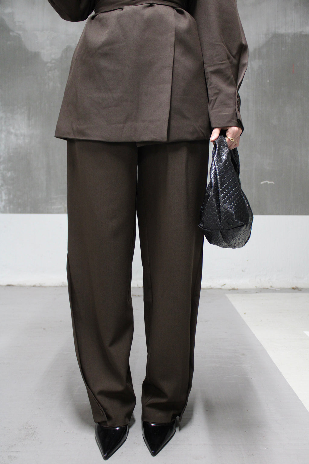 PANTALON DROIT CHOCOLAT