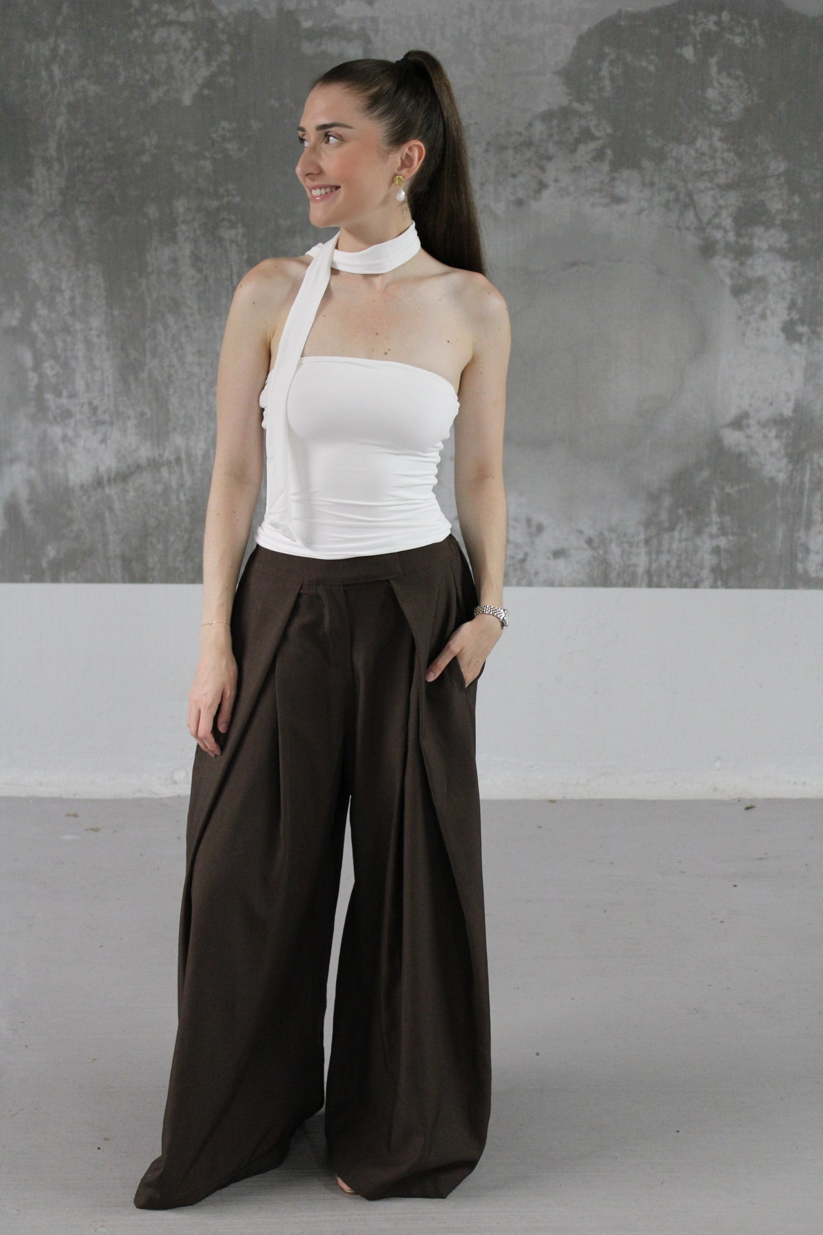 Bustier foulard blanc