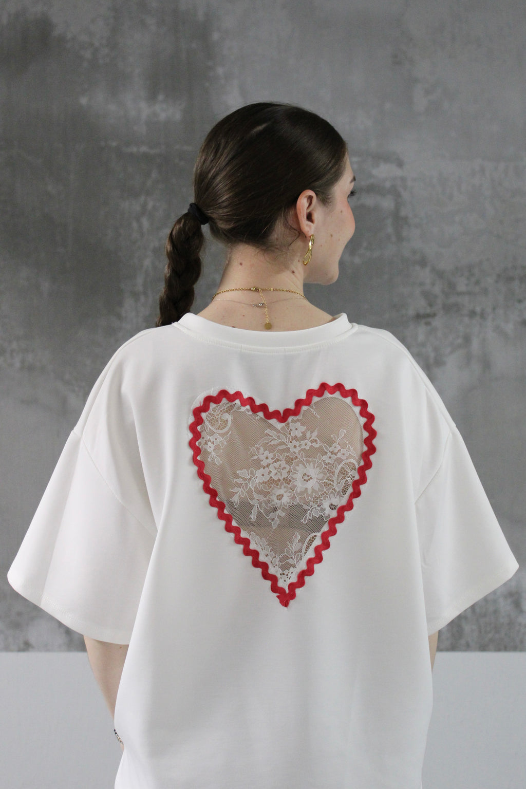 T-SHIRT LOVE BLANC