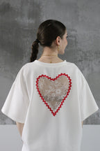 T-SHIRT LOVE BLANC