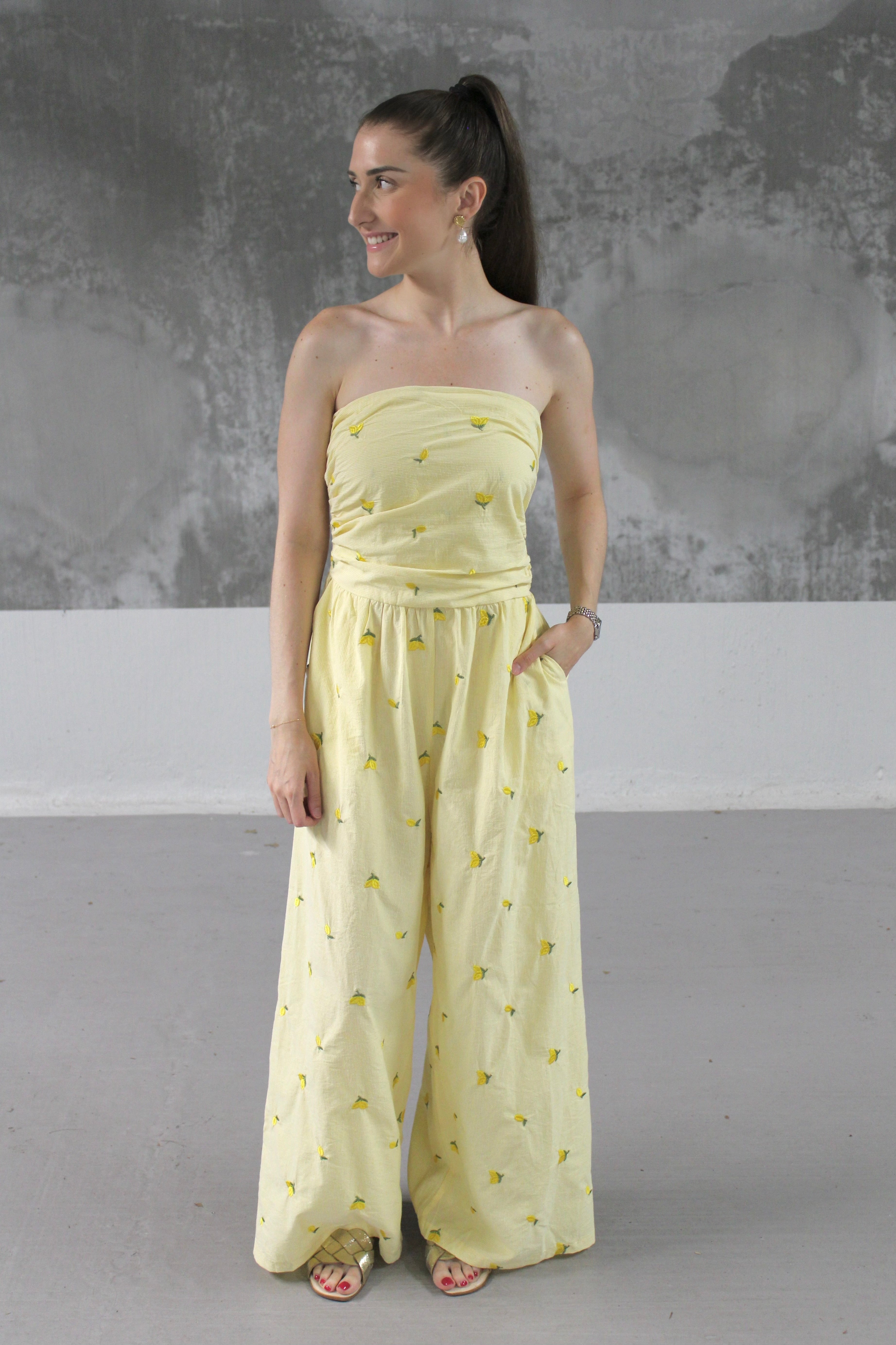 COMBINAISON BUSTIER CITRON