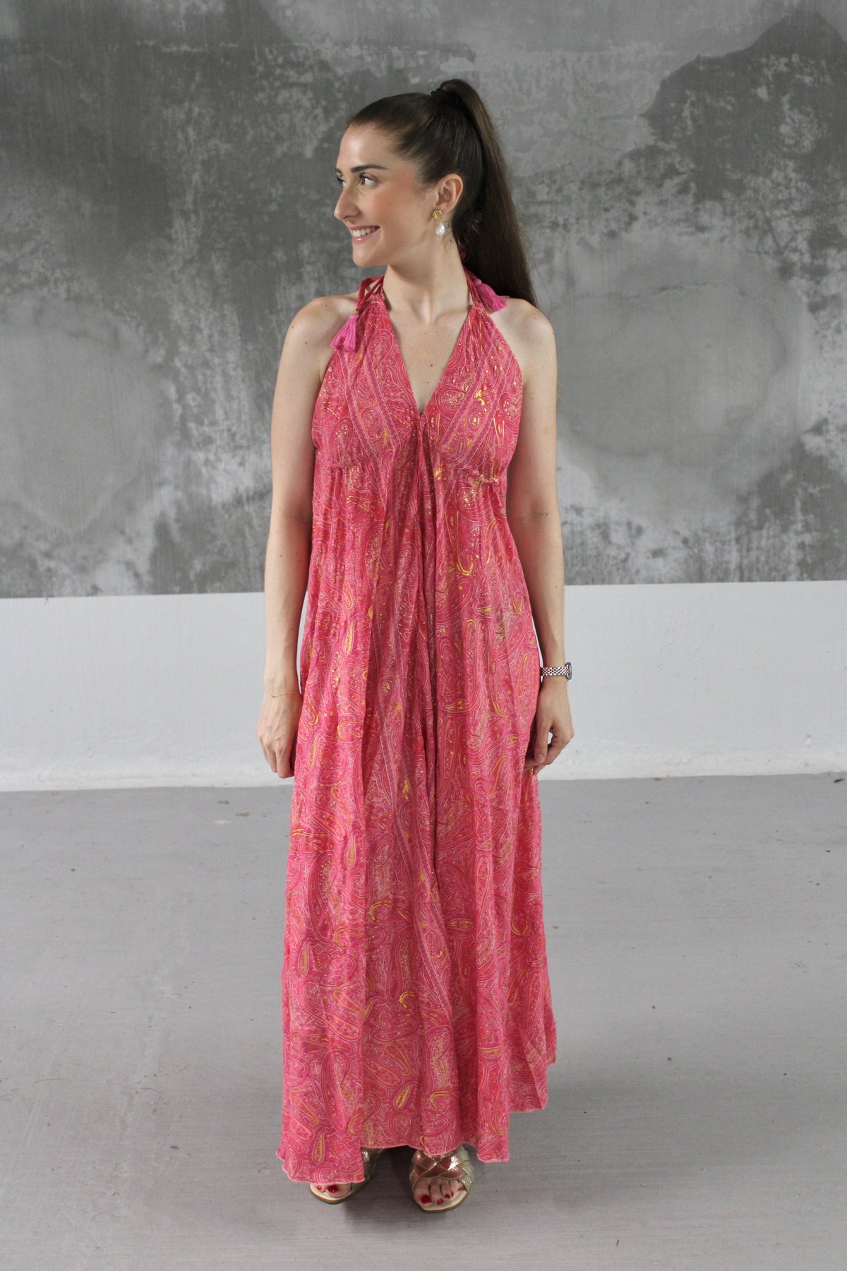 Robe bohème rose