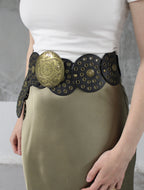 CEINTURE DISQUE NOIRE COW-BOY